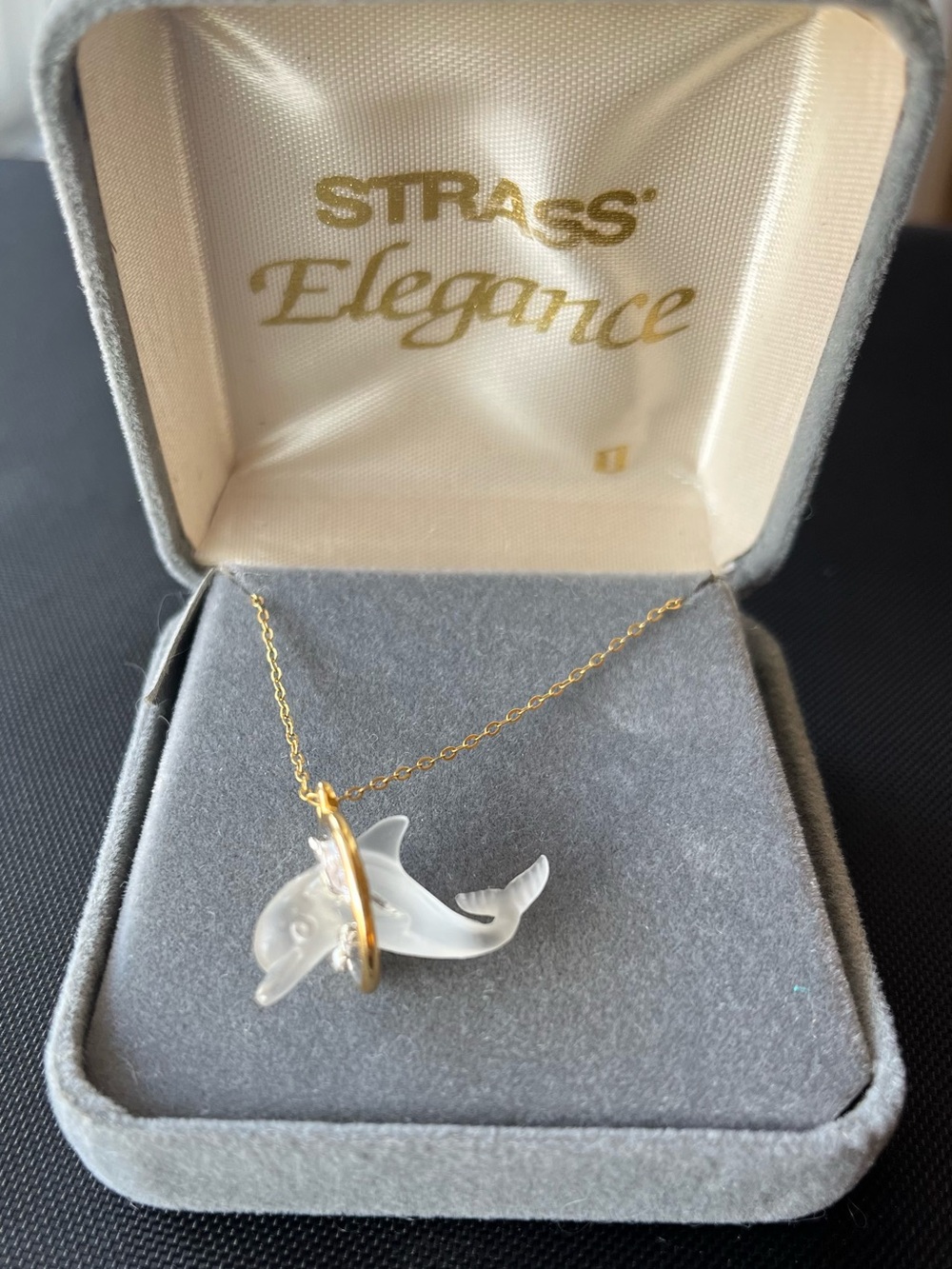Swarovski Crystal Dolphin Pendant Necklace